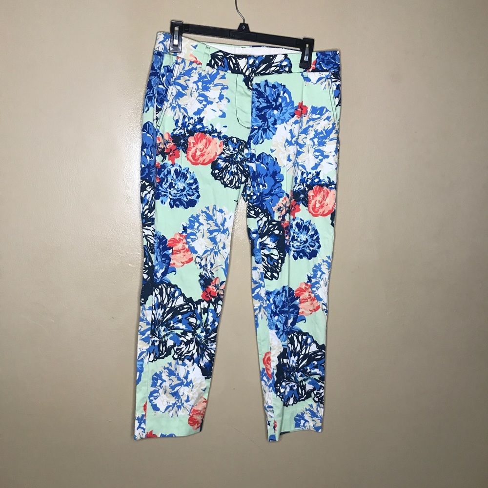 Vibrant Floral J. Crew Factory Pants